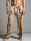 ieftine pantaloni imprimati-Tribal Epocă Bărbați Imprimare 3D Pantaloni În aer liber Stradă Ieșire Poliester Negru Bleumarin Verde S M L Talie medie Elasticitate Pantaloni