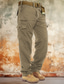 tanie spodnie codzienne-Męskie Spodnie cargo Spodnie robocze Kieszeń Równina Komfort Oddychający Na zewnątrz Codzienny Wyjściowe 100% bawełna Moda Codzienny Army Yellow Czarny