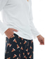cheap Men&#039;s Pajamas-Men&#039;s Loungewear Sleepwear Pajama Set Pajama Top and Pant 2 Pieces Graphic Prints Stylish Casual Comfort Home Daily Cotton Blend Comfort Crew Neck Long Sleeve T shirt Tee Pant Drawstring Elastic Waist