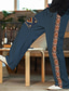 tanie drukowane spodnie-plemienna chustka drukuj vintage męskie spodnie z nadrukiem 3d spodnie outdoorowe codzienne ubranie streetwear bawełna czarny niebieski zielony s m l średni stan elastyczne spodnie