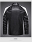 cheap Faux Leather Jackets-Men&#039;s Faux Leather Jacket Motorcycle Jacket Windcheater Jacket Outdoor Camping &amp; Hiking Waterproof Windbreaker Zipper Pocket Fall Winter Color Block Fashion Streetwear Lapel Regular Black Red Coffee