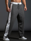 cheap Sweatpants-Men&#039;s Sweatpants Joggers Wide Leg Sweatpants Trousers Pocket Drawstring Elastic Waist Color Block Comfort Breathable Outdoor Daily Going out Fashion Casual Black Dark Gray