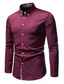 billige Dresskjorter-Herre Skjorte Dresskjorter Trykt mønster Paisly Abstrakt Kneppet krage Daglig Langermet Topper Hvit Svart Vin