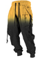 cheap Graphic Sweatpants-Gradient Cross Casual Men&#039;s 3D Print Sweatpants Pants Trousers Outdoor Street Casual Daily Polyester Yellow Blue Orange S M L Mid Waist Elasticity Pants