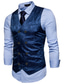 cheap Gilets-Men&#039;s Vest Waistcoat Formal Wedding Party Stage Smart Casual Polyester Geometric V Neck Regular Fit Black White Yellow Red Vest