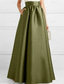 cheap Plain Skirts-Women&#039;s Skirt A Line Swing Maxi High Waist Skirts Pocket Solid Colored Party Date Winter Elegant Fashion Black Army Green Red