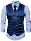 cheap Gilets-Men&#039;s Vest Waistcoat Formal Wedding Party Stage Smart Casual Polyester Geometric V Neck Regular Fit Black White Yellow Red Vest