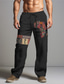 ieftine pantaloni imprimati-Bărbați Epocă Tribal Bandana Print Pantaloni Imprimare 3D Talie medie În aer liber Purtare Zilnică Haine de strada Toamna iarna Fit regulat Micro-elastic