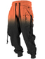 abordables pantalones deportivos gráficos-Degradado Cruz Casual Hombre Impresión 3D Pantalones de Deporte Pantalones Exterior Calle Casual Diario Poliéster Amarillo Azul Naranja S M L Media cintura Elasticidad Pantalones