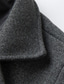 baratos Trench coat masculino-Homens Casaco de inverno Casaco Casaco longo Ao ar livre Roupa Diária Outono Inverno Poliéster agasalhos Roupa Moda Roupa de rua Tecido Lapela Trespassado