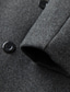 baratos Trench coat masculino-Homens Casaco de inverno Casaco Casaco longo Ao ar livre Roupa Diária Outono Inverno Poliéster agasalhos Roupa Moda Roupa de rua Tecido Lapela Trespassado