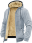 billiga Snörstilar sweatshirts till dam-Herr Hoodie-tröja med dragkedja Sherpa Svart Vit Vin Armégrön Marinblå Huva Ensfärgat Dragkedja Grundläggande Häftig Ledigt Vinter Kläder Pull Tröjor