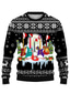 cheap Men&#039;s Printed Sweaters-Ugly Christmas Sweater Men&#039;s Funny Sweaters Santa Claus Snowflake Print Knitting Pullover Jumper Knitwear New Years Eve Sweater Outdoor Daily Vacation Long Sleeve Crewnecks Wine Black Fall Winter