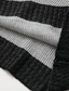 billige genser for menn-Herre Genser Turtleneck genser Strikke Strikket Fargeblokk Etnisk stil Daglig Klær Vinter Høst Svart Kakifarget S M L
