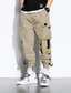 preiswerte Cargohosen-Herren Cargohose Cargohosen Cargohose Jogginghose Jogger Hose Hosen Abgeschnittene Hose Kordelzug Elastische Taille Multi Pocket Buchstabe Komfort tragbar Casual Täglich Festtage Sport Modisch