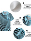 billiga Grafisk polo-Herr POLO Shirt Våffelpikétröja Lapel Polo Knapp upp Polos Golftröja 3D Print Grafiska tryck Nedvikt Vit Gul Marinblå Blå Grön Utomhus Gata Kortärmad Mönster Kläder Mode Designer Ledigt