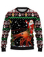 cheap Men&#039;s Printed Sweaters-Ugly Christmas Sweater Men&#039;s Funny Sweaters Santa Claus Snowflake Print Knitting Pullover Jumper Knitwear New Years Eve Sweater Outdoor Daily Vacation Long Sleeve Crewnecks Wine Black Fall Winter