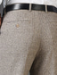 economico Sottile-Per uomo pantaloni della tuta Pantaloni Pantaloni casual Pantaloni di tweed Tasca frontale Gamba dritta Liscio Comfort Attività commerciale Giornaliero Per eventi Di tendenza Moderno Nero Cachi