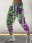 tanie graficzne spodnie dresowe-Męskie Spodnie dresowe Uprawiający jogging Spodnie Ściągana na sznurek Elastyczny pas Druk 3D Abstrakcja Wzory graficzne Komfort Sporty na świeżym powietrzu Codzienny Mieszanka bawełny Moda miejska