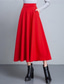 cheap Plain Skirts-Women&#039;s Skirt A Line Swing Midi High Waist Skirts Pocket Solid Colored Street Daily Winter Elegant Fashion Wine Black Red