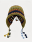 economico Cappelli-berretto all&#039;uncinetto boho color block classico berretto con teschio scavato vintage caldo cappello con paraorecchie berretti con decorazioni in nappa per le donne autunnali &amp; inverno