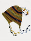 economico Cappelli-berretto all&#039;uncinetto boho color block classico berretto con teschio scavato vintage caldo cappello con paraorecchie berretti con decorazioni in nappa per le donne autunnali &amp; inverno