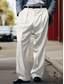 preiswerte Anzughose-Herren Anzughosen Hose Hosen Faltenhose Anzughose Tasche Glatt Komfort Atmungsaktiv Outdoor Täglich Ausgehen Modisch Brautkleider schlicht Schwarz Weiß
