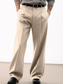 abordables pantalons habillés-Homme pantalon de costume Pantalon Pantalon plissé Pantalon de costume Poche Plein Confort Respirable Extérieur du quotidien Sortie Mode Décontractées Noir Blanche