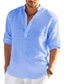 billige herre linned skjorter-mænds 100% bomuld, ikke-trykt skjorte, langærmede toppe, forretningsmæssige elegante dagligt