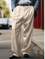 billige kjole bukser-Herre Pæne bukser Bukser Plisserede bukser Suit Bukser Lomme Vanlig Komfort Åndbart udendørs Daglig I-byen-tøj Mode Afslappet Sort Hvid