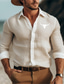 cheap Men&#039;s Printed Shirts-Men&#039;s Polyester Linen Shirt Linen Shirt Faith Dallas Cowboys Print Long Sleeve Lapel Black, White, Pink Shirt Outdoor Daily Vacation