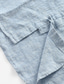 preiswerte Leinenhemden für Herren-100% Leinen Herren Hemd leinenhemd Lässiges Hemd Sommerhemd Weiß Blau Beige Kurzarm Glatt Ständer Sommer Casual Täglich Bekleidung