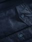 voordelige heren linnen overhemden-100% linnen Zak Voor heren Overhemd linnen overhemd Normaal shirt Zwart Marineblauw Lange mouw Effen Revers Lente &amp; Herfst Casual Dagelijks Kleding