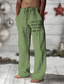 cheap Printed Pants-Ugly Christmas Men&#039;s Vintage Christmas Tree Letter Merry Christmas Pants Trousers Mid Waist Daily Wear Vacation Going out Spring Fall Regular Fit