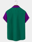 halpa Miesten painetut paidat-karnevaalinaamio katkarapu taiteellinen miesten paita jokapäiväinen ulkoilu viikonloppu syksy/syksy yökuntoon laitto lyhyet hihat violetti, vihreä s, m, l 4-suuntainen joustava kangas