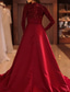 cheap Evening Dresses-TS A-Line Sequin Evening Gown Elegant Dress Formal Cocktail Party Court Train Long Sleeve High Neck Fall Wedding Guest Christmas Dress 2024