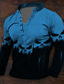 Χαμηλού Κόστους Ανδρικό Γραφικό T-shirt-Γραφική Βίκινγκ Νεκροκεφαλές Καθημερινά Ρετρό / Βίντατζ Καθημερινό Ανδρικά 3D εκτύπωση Πουκάμισο Henley Αργίες Εξόδου Φεστιβάλ Κοντομάνικη μπλούζα Λευκό Θαλασσί Πορτοκαλί Μακρυμάνικο Χένλι Πουκάμισο