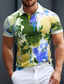 cheap Graphic Polo-Gradient Graffiti Men&#039;s Abstract 3D Print Golf Polo Outdoor Daily Wear Streetwear Polyester Short Sleeve Turndown Polo Shirts Yellow Pink Spring &amp; Summer S M L Micro-elastic Lapel Polo
