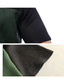 お買い得  メンズリネンシャツ-リネン100％ 男性用 シャツ リネンシャツ カジュアルシャツ サマーシャツ ブラック 半袖 カラーブロック ラペル 夏 カジュアル 日常 衣類