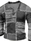 tanie T-shirty męskie z nadrukiem-Graficzny Kolorowy blok Moda Designerskie Codzienny Męskie Druk 3D Koszula Henley T-shirt waflowy Sporty na świeżym powietrzu Święto Festiwal Podkoszulek Niebieski Zielony Zieleń wojskowa Długi rękaw