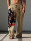 abordables pantalons décontractés-Homme Rétro Vintage Cowboy Pantalon en lin Pantalon Taille médiale Extérieur Usage quotidien Vêtement de rue Automne hiver Standard