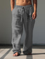 cheap Casual Pants-Men&#039;s Vintage Butterfly Linen Pants Pants Trousers Mid Waist Outdoor Daily Wear Streetwear Fall &amp; Winter Regular Fit
