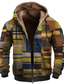 cheap Graphic Hoodies-Graphic Color Block Men&#039;s Daily 3D Printing Hoodie Holiday Vacation Going out Hoodies Yellow Blue Long Sleeve Hooded Print Fall &amp; Winter Designer Hoodie Sweatshirt