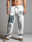 cheap Casual Pants-Men&#039;s Vintage Graphic Sun Tribal Pants Trousers Mid Waist Daily Wear Vacation Going out Spring Fall Regular Fit
