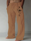 tanie spodnie codzienne-Męskie Codzienny Pióra Kompas Spodnie Średni Talia Na zewnątrz Ulica Wyjściowe Wiosna i jesień Regularny