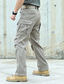 billige afslappede bukser-Herre Cargo-bukser Cargo bukser Taktiske bukser Knap Multi lomme Vanlig Påførelig Afslappet Daglig Ferie Sport Mode Sort Kakifarvet