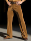 tanie Chinosy-Męskie Garnitury Rozkloszowane spodnie Spodnie Spodnie garniturowe Aksamitne spodnie Przednia kieszeń Równina Komfort Biznes Codzienny Święto Moda Szykowne i nowoczesne Niebieski Brązowy