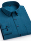 cheap Dress Shirts-Men&#039;s Light Blue Red Dark Green Long Sleeve Plaid / Striped / Chevron / Round Turndown All Seasons Quinceañera &amp; Sweet Sixteen Corporate Clothing Clothing Apparel Buckle