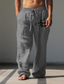 abordables pantalons décontractés-Homme Rétro Vintage Serpent Pantalon en lin Pantalon Taille médiale Extérieur Usage quotidien Vêtement de rue Automne hiver Standard