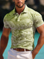 cheap Graphic Polo-Floral Paisley Men&#039;s Vintage 3D Print Outdoor Daily Wear Streetwear Polyester Short Sleeve Turndown Polo Shirts Blue Green Spring &amp; Summer S M L Micro-elastic Lapel Polo